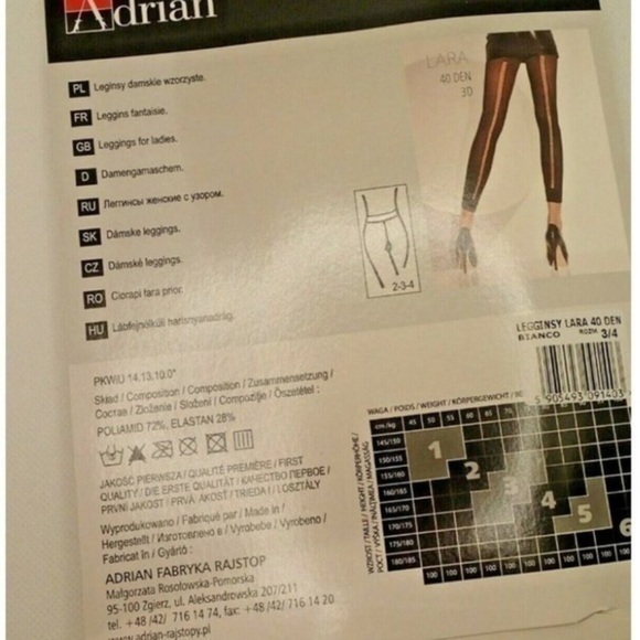 Blue Marine Lara ripped leg design footless tights NEW XS/S - Picture 2 of 3